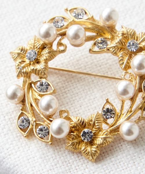 AIMER（エメ）の「パールリースブローチ（ブローチ/コサージュ・レディース・シルバー/ゴールド・FREE）」の6枚目の写真