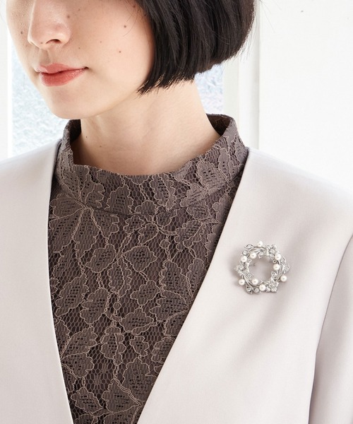 AIMER（エメ）の「パールリースブローチ（ブローチ/コサージュ・レディース・シルバー/ゴールド・FREE）」の8枚目の写真