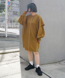 179/WG | 前後2WAY配色ステッチワンピース(ワンピース)