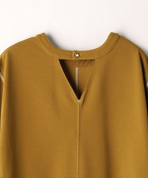 179/WG（イチナナキュウダブルジー）の「前後2WAY配色ステッチワンピース（ワンピース・レディース・ブラック/グリーン/マスタード・MEDIUM）」の15枚目の写真