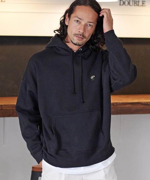 CAMBIO（カンビオ）の「mpa2684-刺繍パーカー_Camo rose（パーカー・メンズ・ブラック/ホワイト・M/XL/L）」の9枚目の写真