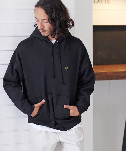 CAMBIO（カンビオ）の「mpa2684-刺繍パーカー_Camo rose（パーカー・メンズ・ブラック/ホワイト・M/XL/L）」の11枚目の写真