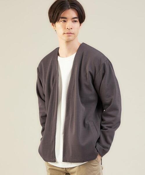 green label relaxing（グリーンレーベルリラクシング）の「＜green label relaxing＞デオセルWフェイス イージー カーディガン -汗消臭-（カーディガン/ボレロ・メンズ・ブラック/ダークブラウン/ロイヤルブルー・S/M/L/XL）」の2枚目の写真