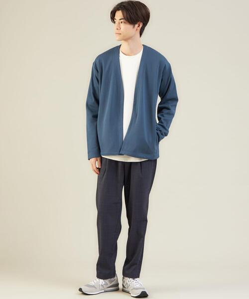 green label relaxing（グリーンレーベルリラクシング）の「＜green label relaxing＞デオセルWフェイス イージー カーディガン -汗消臭-（カーディガン/ボレロ・メンズ・ブラック/ダークブラウン/ロイヤルブルー・S/M/L/XL）」の9枚目の写真