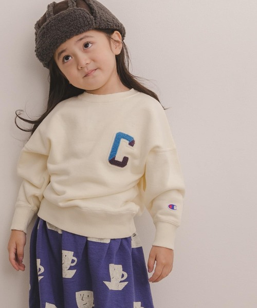 Champion（チャンピオン）の「Champion×DOORS　サガラスウェット(KIDS)（スウェット・キッズ・チャコールグレー/オフホワイト・105/135/90/120）」の16枚目の写真