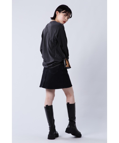 Lee（リー）の「(LEE)デニムミニスカート（スカート・レディース・ブルー/ブラック・SMALL/MEDIUM）」の7枚目の写真