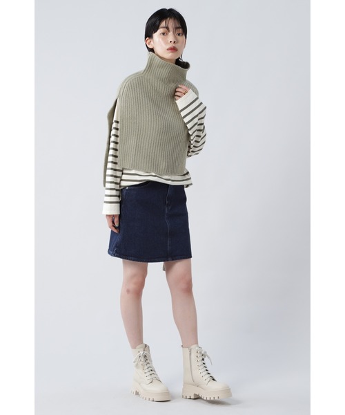 Lee（リー）の「(LEE)デニムミニスカート（スカート・レディース・ブルー/ブラック・SMALL/MEDIUM）」の8枚目の写真