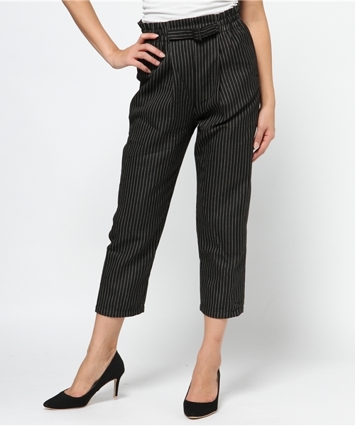 CIAOPANIC（チャオパニック）の「【Ciaopanic】ストライプサルエルストレートPt（その他パンツ・レディース・グレー/ネイビー/ブラック・FREE）」の2枚目の写真