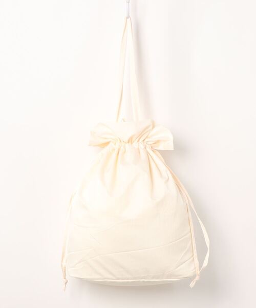 Fun & Daily（ファンアンドデイリー）の「F&D : ナイロン巾着バッグ（トートバッグ・メンズ・アイボリー/ブラック・FREE）」の8枚目の写真