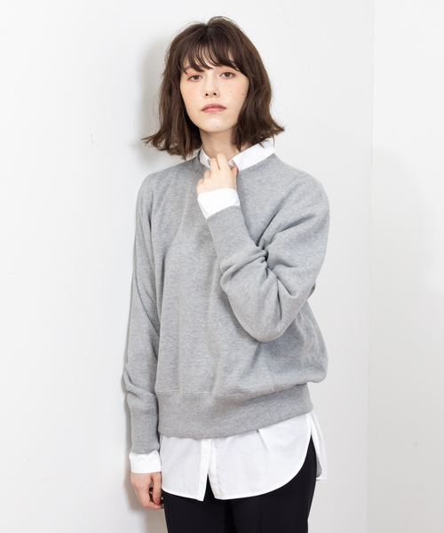 Rouge vif（ルージュヴィフ）の「吊裏毛スウェットプルオーバー（スウェット・レディース・グレー/オフホワイト・フリー）」の13枚目の写真