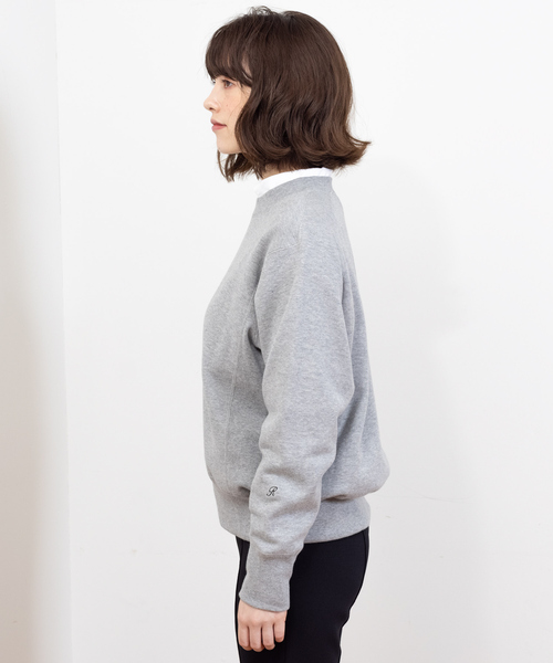 Rouge vif（ルージュヴィフ）の「吊裏毛スウェットプルオーバー（スウェット・レディース・グレー/オフホワイト・フリー）」の12枚目の写真