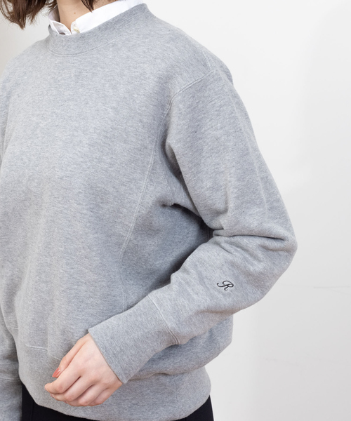 Rouge vif（ルージュヴィフ）の「吊裏毛スウェットプルオーバー（スウェット・レディース・グレー/オフホワイト・フリー）」の8枚目の写真