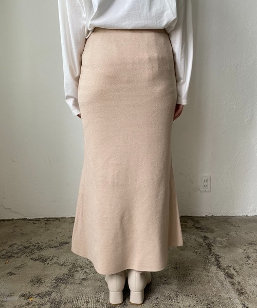 CAPRICIEUX LE'MAGE（カプリシューレマージュ）の「〈抗菌消臭〉ニットスカート（スカート・レディース・チャコールグレー/ベージュ/ブルー/レッド・FREE）」の7枚目の写真
