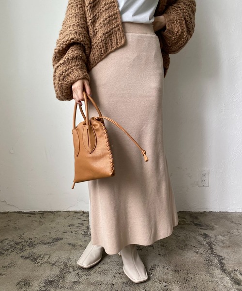 CAPRICIEUX LE'MAGE（カプリシューレマージュ）の「〈抗菌消臭〉ニットスカート（スカート・レディース・チャコールグレー/ベージュ/ブルー/レッド・FREE）」の11枚目の写真