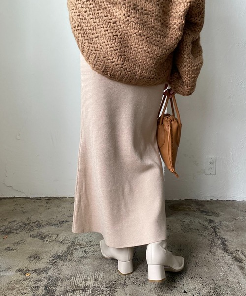 CAPRICIEUX LE'MAGE（カプリシューレマージュ）の「〈抗菌消臭〉ニットスカート（スカート・レディース・チャコールグレー/ベージュ/ブルー/レッド・FREE）」の12枚目の写真