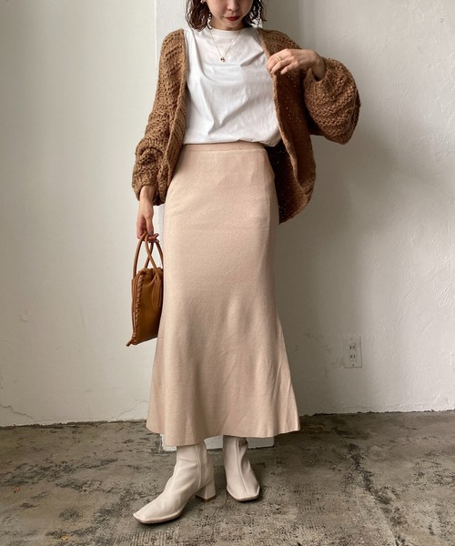 CAPRICIEUX LE'MAGE（カプリシューレマージュ）の「〈抗菌消臭〉ニットスカート（スカート・レディース・チャコールグレー/ベージュ/ブルー/レッド・FREE）」の13枚目の写真