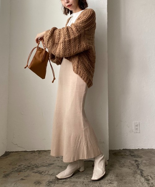 CAPRICIEUX LE'MAGE（カプリシューレマージュ）の「〈抗菌消臭〉ニットスカート（スカート・レディース・チャコールグレー/ベージュ/ブルー/レッド・FREE）」の15枚目の写真