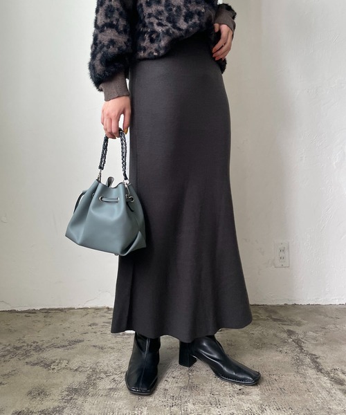 CAPRICIEUX LE'MAGE（カプリシューレマージュ）の「〈抗菌消臭〉ニットスカート（スカート・レディース・チャコールグレー/ベージュ/ブルー/レッド・FREE）」の19枚目の写真