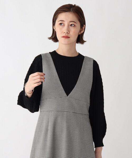 透かし編み クルーネックニット