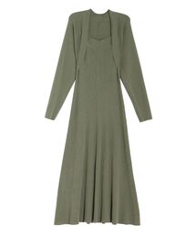 ELENDEEK | カーディガンミックスニットワンピース(ワンピース)