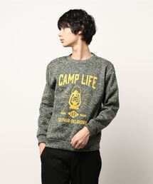 STYLEBLOCK（スタイルブロック）の「ニットフリース裏起毛プリントトレーナー（スウェット）」