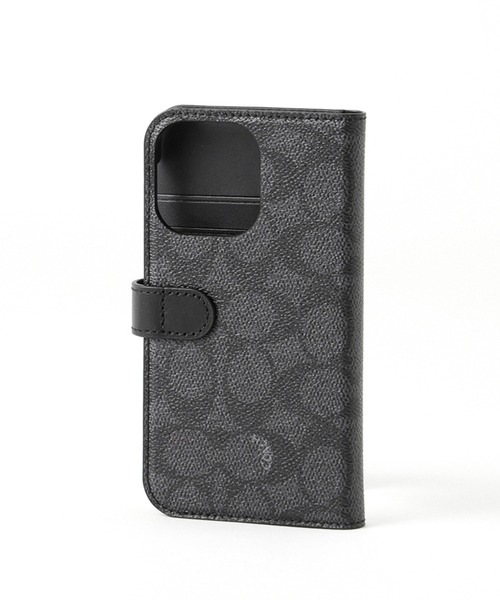 COACH（コーチ）の「IPHONE 13 PRO フォリオ シグネチャー キャンバス（スマホケース/カバー・レディース・グレー系その他・ﾌﾘ-）」の5枚目の写真