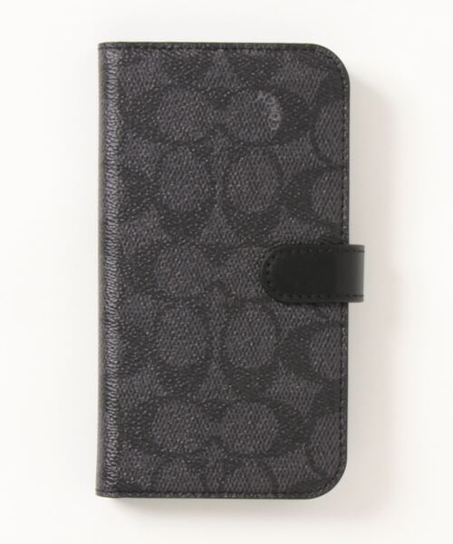 COACH（コーチ）の「IPHONE 13 PRO フォリオ シグネチャー キャンバス（スマホケース/カバー・レディース・グレー系その他・ﾌﾘ-）」の9枚目の写真