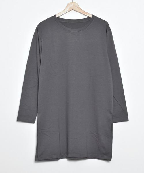 Felt-Maglietta(フェルトマリエッタ)の「サイドスリットルーズカットソー長袖(Tシャツ/カットソー・レディース・ブラック/モカ/ホワイト/ダークグレー・FREE/X-LARGE/XX-LARGE)」の9枚目の写真