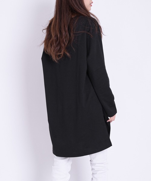 Felt-Maglietta(フェルトマリエッタ)の「サイドスリットルーズカットソー長袖(Tシャツ/カットソー・レディース・ブラック/モカ/ホワイト/ダークグレー・FREE/X-LARGE/XX-LARGE)」の15枚目の写真