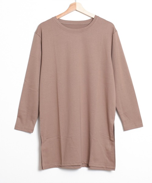 Felt-Maglietta(フェルトマリエッタ)の「サイドスリットルーズカットソー長袖(Tシャツ/カットソー・レディース・ブラック/モカ/ホワイト/ダークグレー・FREE/X-LARGE/XX-LARGE)」の19枚目の写真