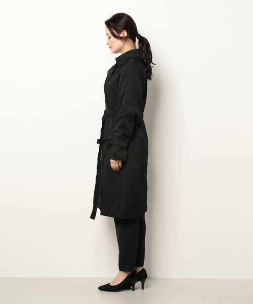 FRP（エフアールピー）の「YUGA　ルーズローブタイプ　ロングコート（ステンカラーコート・レディース・ブラック・XL/L/S/M）」の9枚目の写真