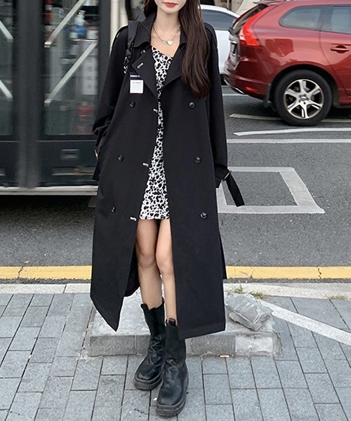 FRP（エフアールピー）の「YUGA　ルーズローブタイプ　ロングコート（ステンカラーコート・レディース・ブラック・XL/L/S/M）」の12枚目の写真