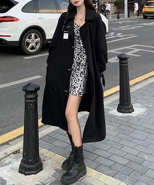 FRP（エフアールピー）の「YUGA　ルーズローブタイプ　ロングコート（ステンカラーコート・レディース・ブラック・XL/L/S/M）」の22枚目の写真