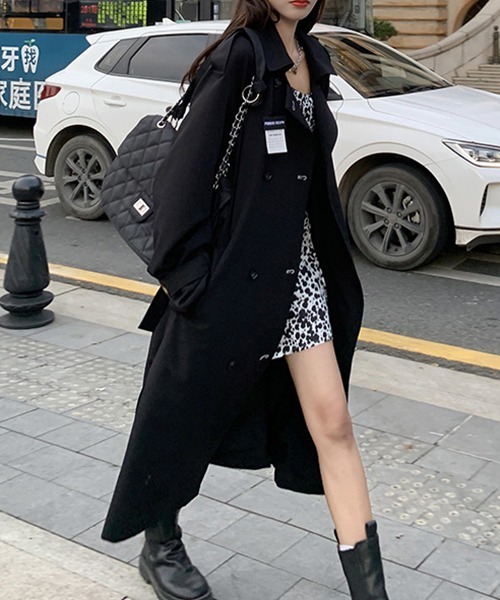 FRP（エフアールピー）の「YUGA　ルーズローブタイプ　ロングコート（ステンカラーコート・レディース・ブラック・XL/L/S/M）」の21枚目の写真