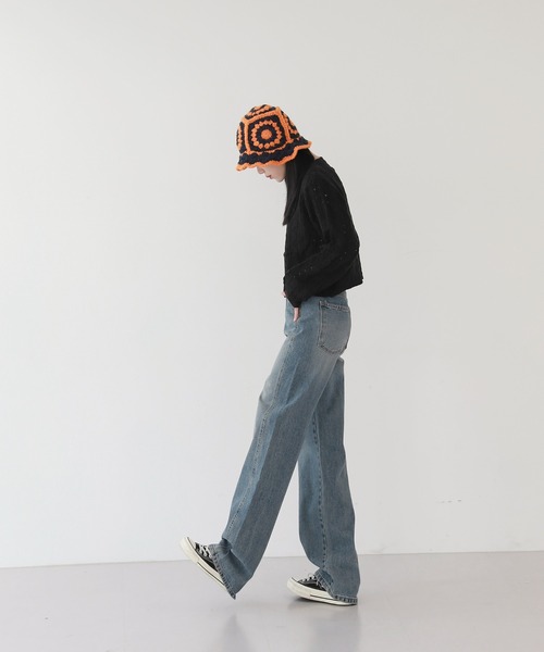 by muni:r（バイ ムニール）の「ねじり ラウンド ネック ニット カーディガン（ニット/セーター・レディース・アイボリー/ブラック/パープル・FREE）」の9枚目の写真