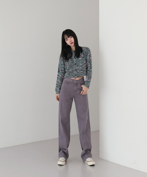 by muni:r（バイ ムニール）の「ねじり ラウンド ネック ニット カーディガン（ニット/セーター・レディース・アイボリー/ブラック/パープル・FREE）」の10枚目の写真