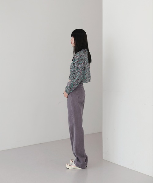 by muni:r（バイ ムニール）の「ねじり ラウンド ネック ニット カーディガン（ニット/セーター・レディース・アイボリー/ブラック/パープル・FREE）」の20枚目の写真