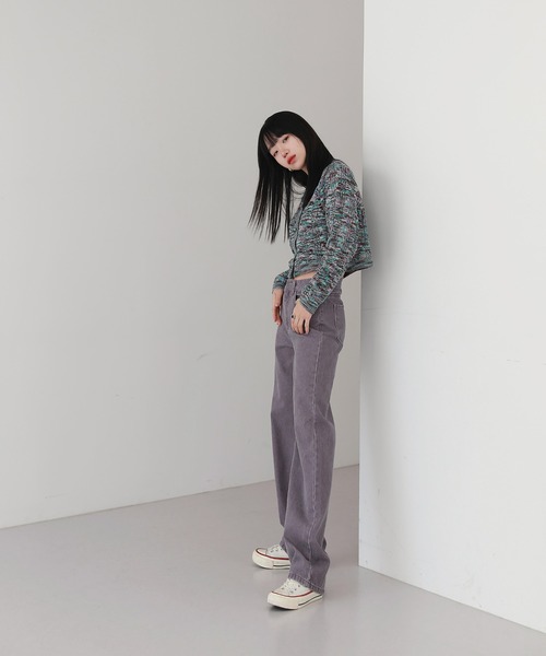 by muni:r（バイ ムニール）の「ねじり ラウンド ネック ニット カーディガン（ニット/セーター・レディース・アイボリー/ブラック/パープル・FREE）」の16枚目の写真