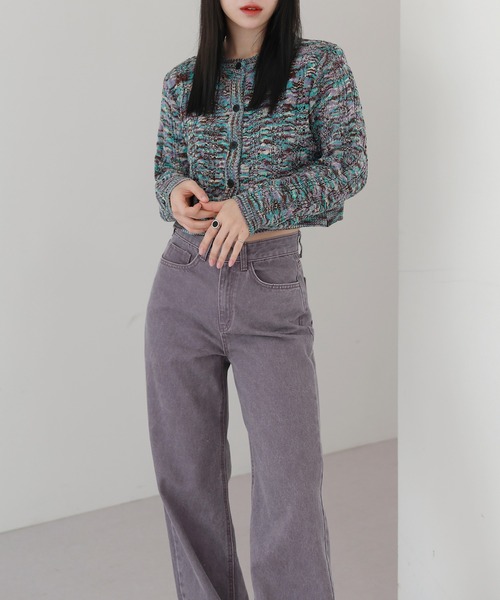 by muni:r（バイ ムニール）の「ねじり ラウンド ネック ニット カーディガン（ニット/セーター・レディース・アイボリー/ブラック/パープル・FREE）」の22枚目の写真