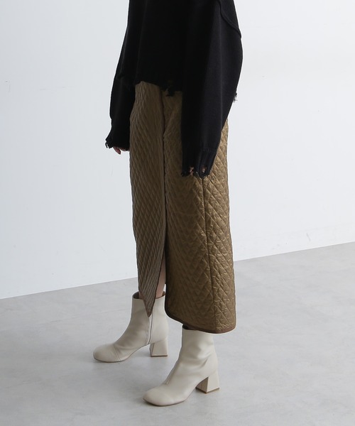 FREE'S MART（フリーズマート）の「【Sシリーズ対応】◆キルティングIラインスカート（スカート・レディース・ブラック/ブラウン・SMALL/MEDIUM）」の3枚目の写真