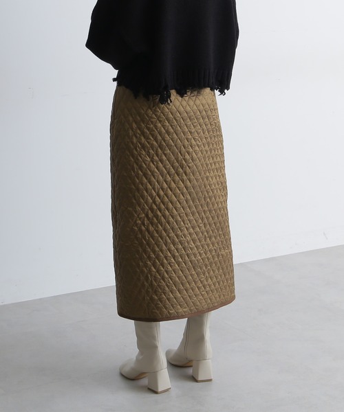 FREE'S MART（フリーズマート）の「【Sシリーズ対応】◆キルティングIラインスカート（スカート・レディース・ブラック/ブラウン・SMALL/MEDIUM）」の4枚目の写真