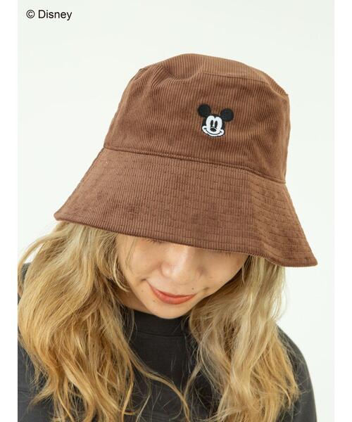Disney(ディズニー)の「DISNEYコーデュロイバケットハット(ハット・レディース・ブラウン/アイボリー・FREE)」の7枚目の写真