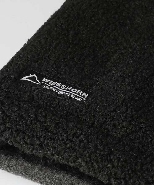 Right-on（ライトオン）の「ボア切り替えネックウォーマー（ネックウォーマー/スヌード・メンズ・ブラック/グレー・フリー）」の3枚目の写真