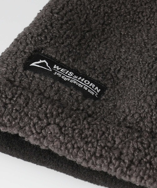 Right-on（ライトオン）の「ボア切り替えネックウォーマー（ネックウォーマー/スヌード・メンズ・ブラック/グレー・フリー）」の4枚目の写真