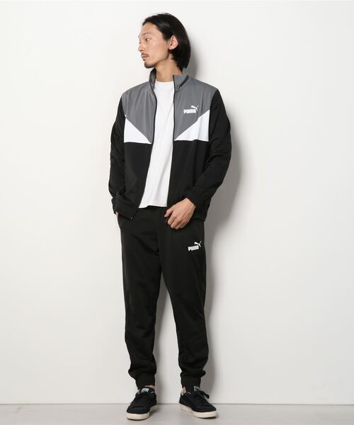 PUMA(プーマ)の「【別注】プーマ PUMA カラーブロック トレーニングスーツ_ 限定コラボ(その他アウター・メンズ・レッド/ブラック/オリーブ・L/LL/M/S)」の2枚目の写真