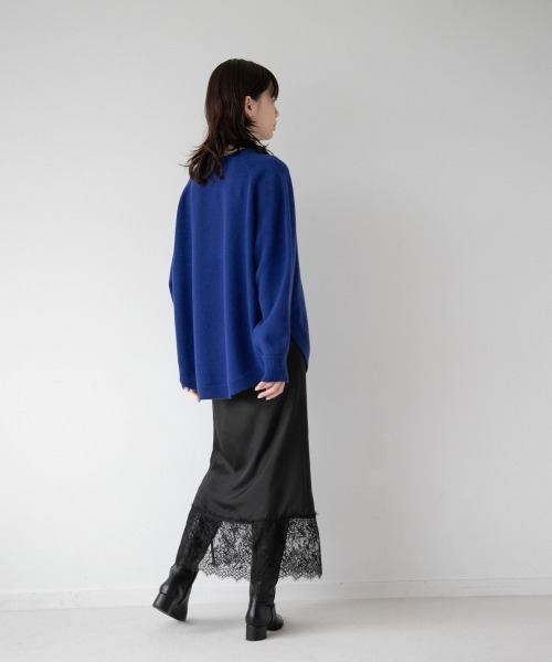 yuw(ユウ)の「スソレーススカート 260834(スカート・レディース・ブラック/ブラック系その他・FREE)」の3枚目の写真