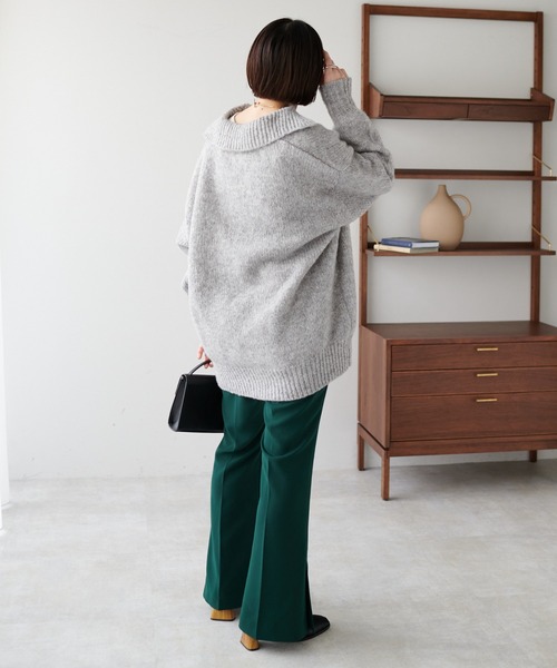 DISCOAT(ディスコート)の「スキッパーチュニック(ニット/セーター・レディース・アイボリー/グレー/グリーン・FREE)」の16枚目の写真