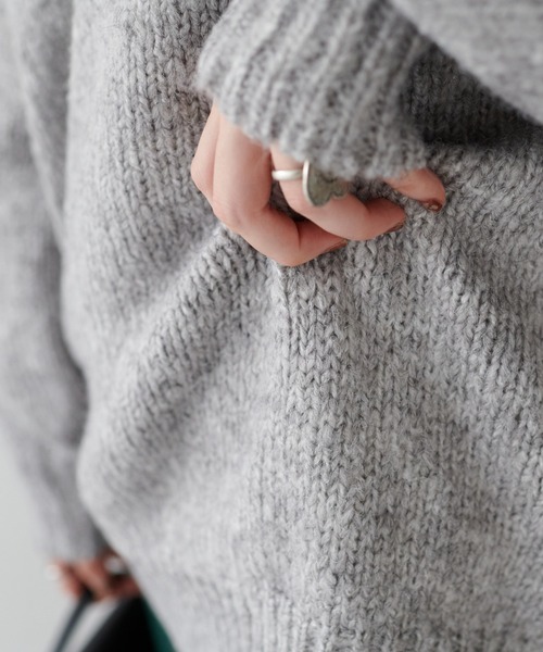 DISCOAT(ディスコート)の「スキッパーチュニック(ニット/セーター・レディース・アイボリー/グレー/グリーン・FREE)」の21枚目の写真