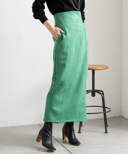 prose verse（プロズヴェール）の「バックジップロング丈ナロースカート（スカート・レディース・ブラック/ブルー/ピンク/グリーン・MEDIUM）」の4枚目の写真