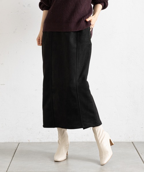 prose verse（プロズヴェール）の「バックジップロング丈ナロースカート（スカート・レディース・ブラック/ブルー/ピンク/グリーン・MEDIUM）」の3枚目の写真